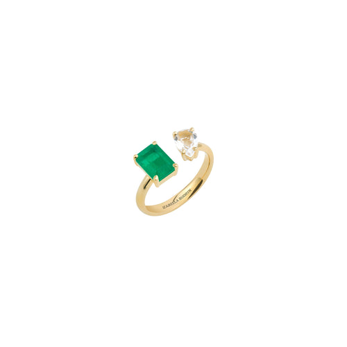 Green Aventurine Double Ring