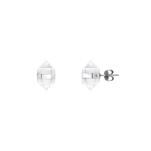 Clear Quartz Silver Earrings