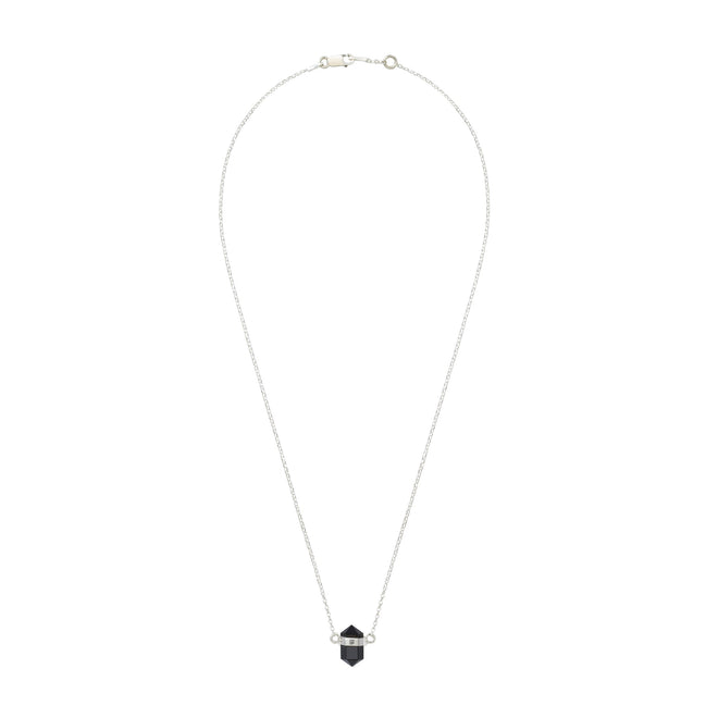 Black Onyx Silver Choker