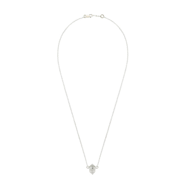 Clear Quartz Silver Choker