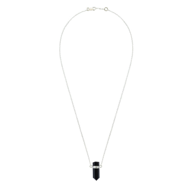 Mini Black Onyx Silver Choker