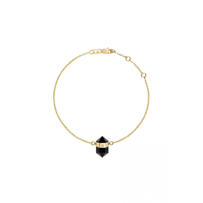 Black Onyx Gold Bracelet
