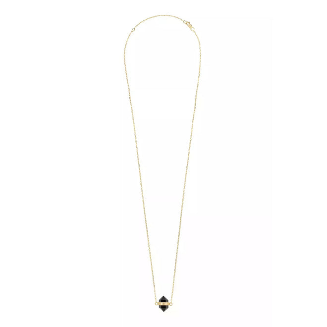 Black Onyx Gold Necklace 55