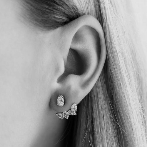 Pear Type & Marquise Diamonds Earring