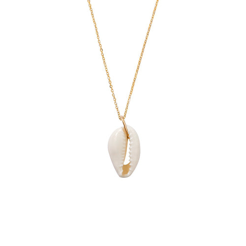 Gold shell necklace