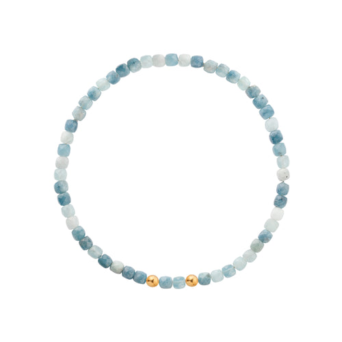 Bracelet with aquamarine for ankle Mini Me