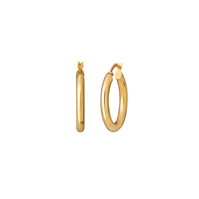 Gold large circle earrings Basic Elements