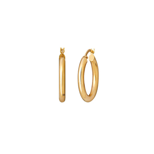 Gold large circle earrings Basic Elements