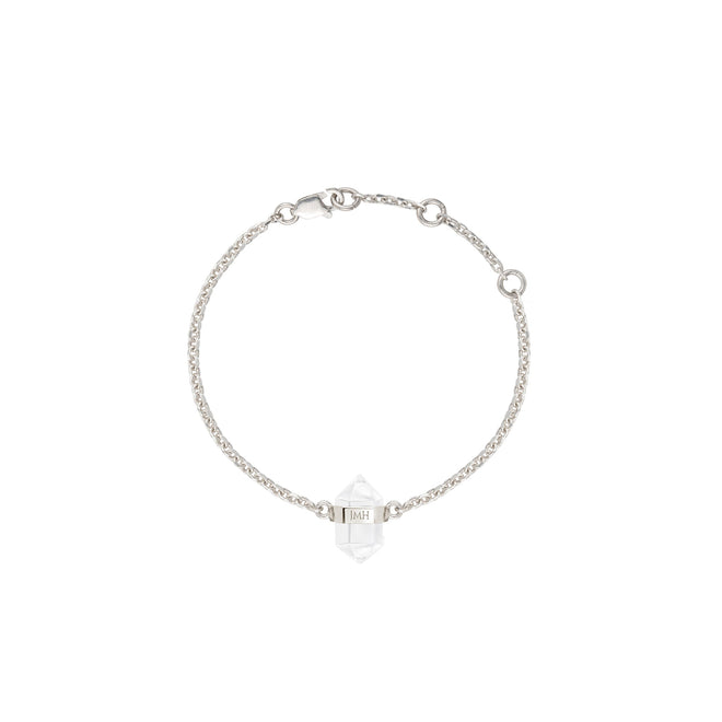 Clear Quartz Silver Bracelet