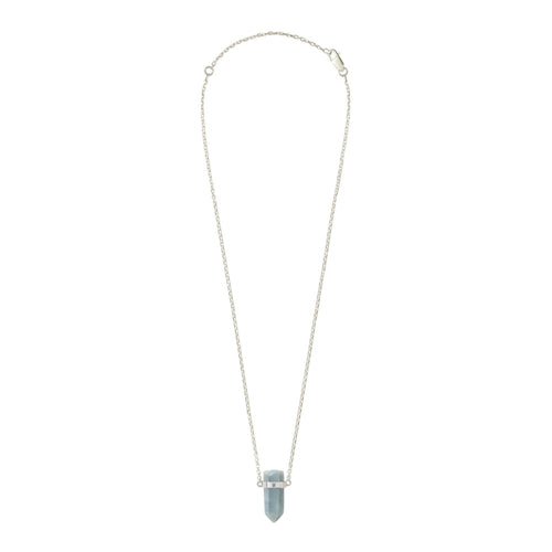 Blue Opal Silver Necklace
