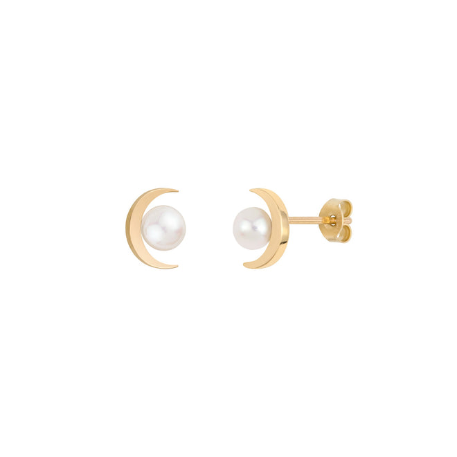 New Moon Gold Earrings
