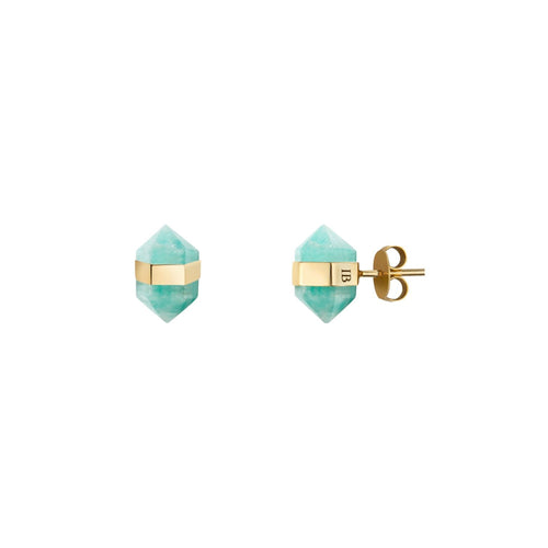 Amazonite Gold Earrings