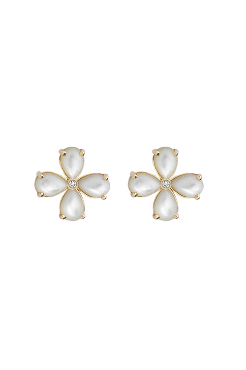 Ceremony Mother of Pearl Clover Earrings