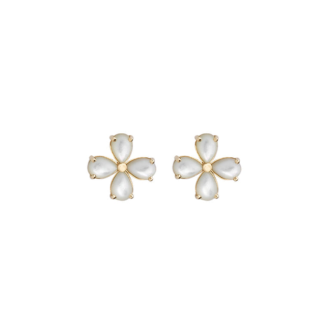 Ceremony Mother of Pearl Clover Earrings