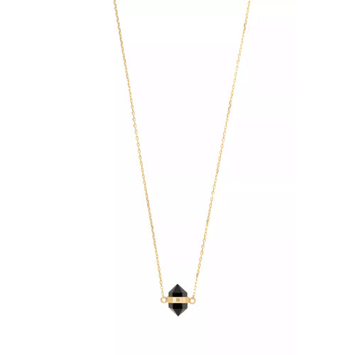Black Onyx Gold Necklace 55