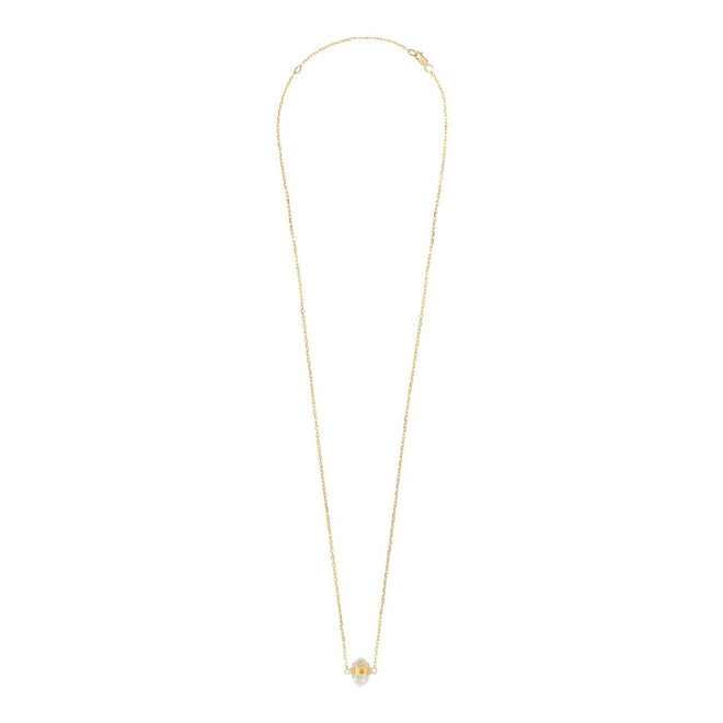 Clear Quartz Gold Necklace 55