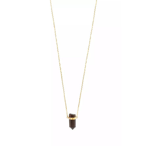 Smoky Quartz Gold Necklace