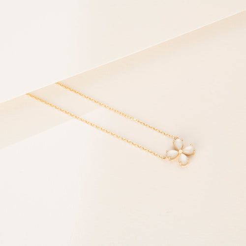 Ceremony Mother of Pearl Clover Necklace